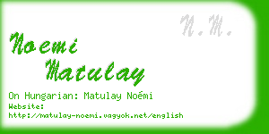 noemi matulay business card